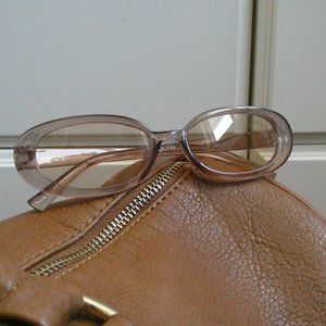 90s Inspired Light Pink Oval Sunglasses 😎